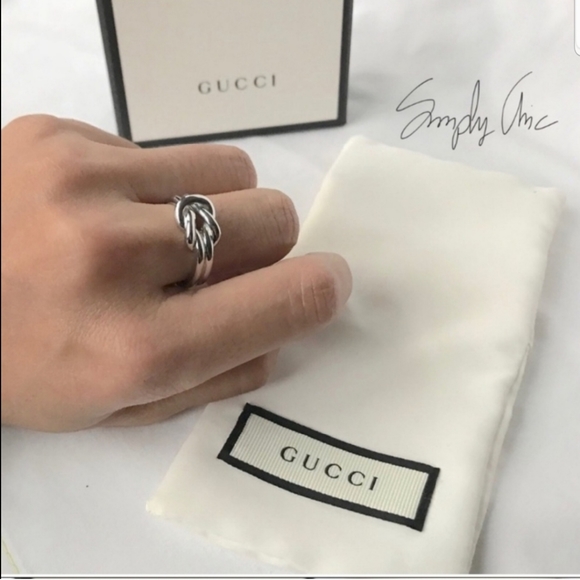 NWT authentic gucci knot sterling silver ring - Picture 7 of 8